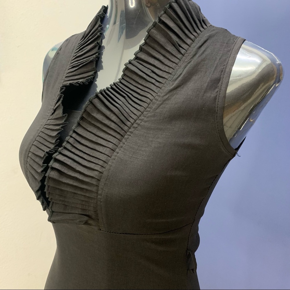 Classy Sophisticated Black Top with Belt Loops - Picture 4 of 9